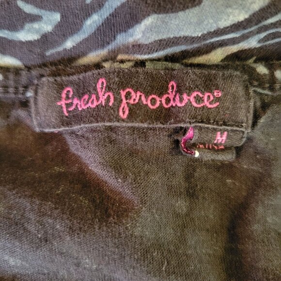 Fresh Produce M Black Gray Animal Print T Shirt Dress Scoop Neck Modest Summer C - Picture 4 of 4